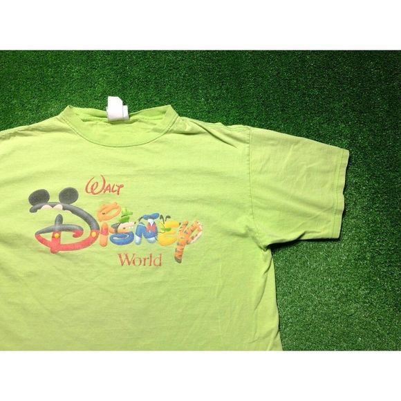 Walt Disney Shirts Vintagewalt Disney World Mickey Mouse Mens Green